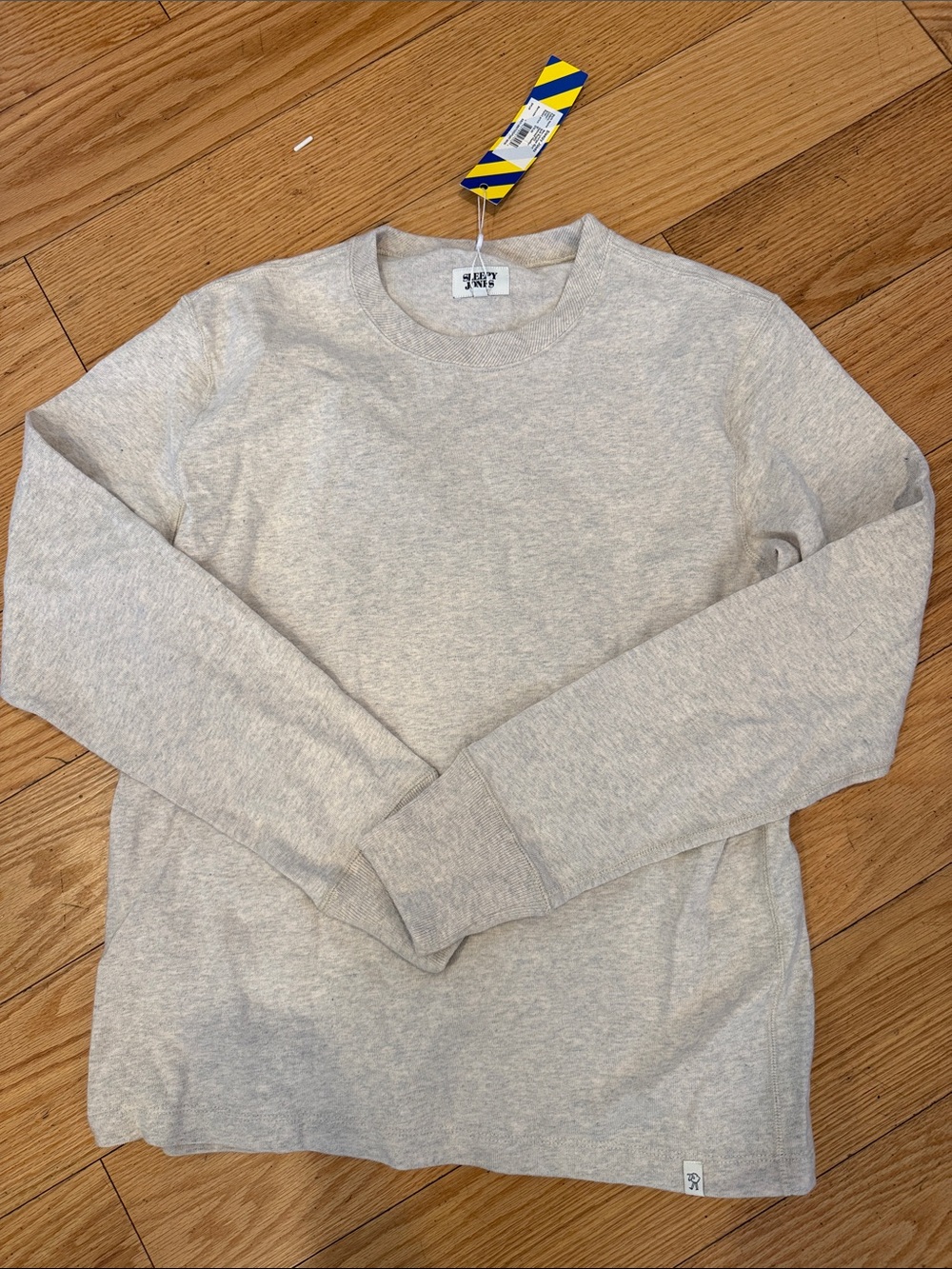 Sleepy Jones Light Heather Gray Crewneck Sweatshirt